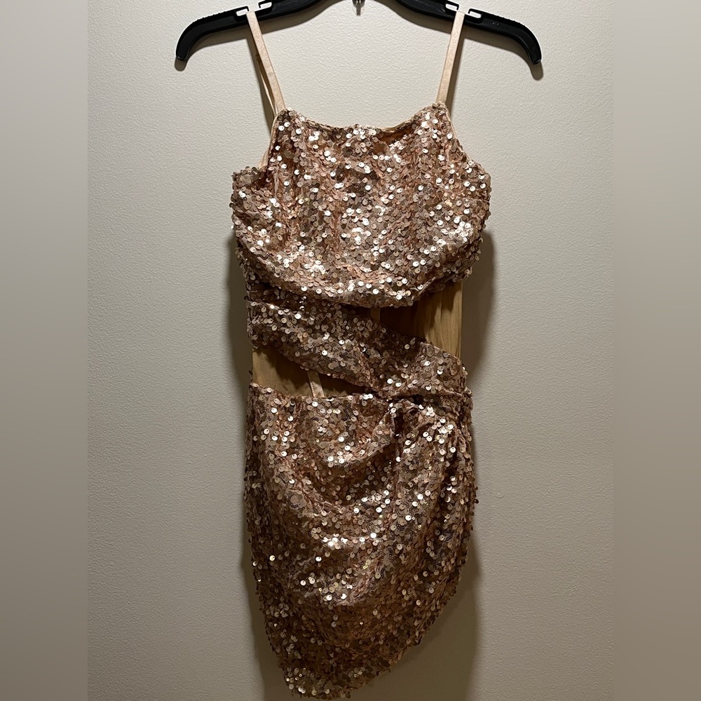 Sequin Cutout Dress